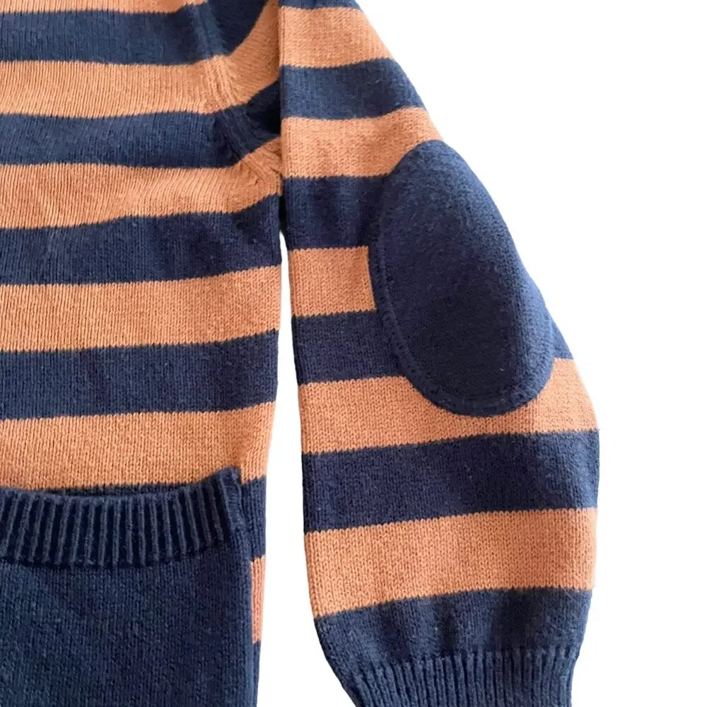 H&M boys cardigan sweater patch pockets size 2-4